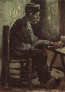 Vincent Van Gogh Peasant Sitting at a Table (nn04) oil painting on canvas